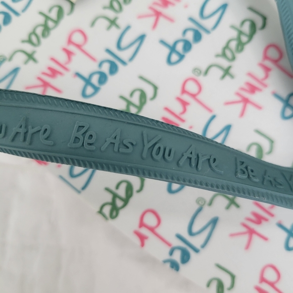 Drink Sleep Repeat Flip Flops Sandals M 7-8 NWT Be As You Are - Picture 3 of 9